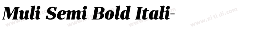 Muli Semi Bold Itali字体转换
